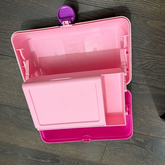 Vintage Women’s Pink Caboodles Train Makeup Case Holder Plastic - Picture 4 of 4